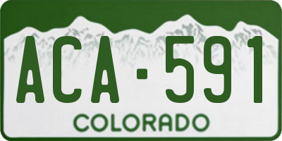 CO license plate ACA591