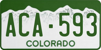 CO license plate ACA593