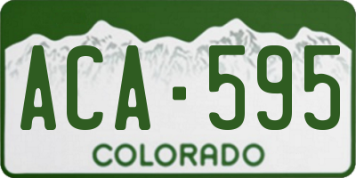 CO license plate ACA595
