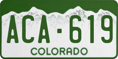 CO license plate ACA619