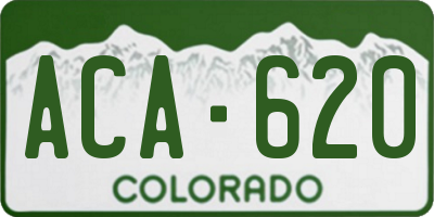 CO license plate ACA620