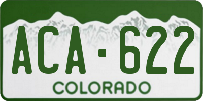 CO license plate ACA622
