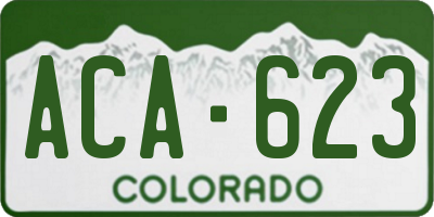 CO license plate ACA623
