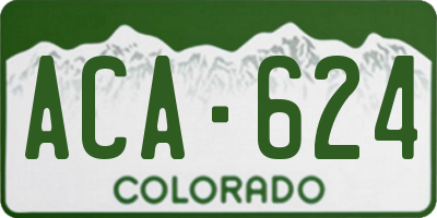 CO license plate ACA624
