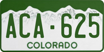 CO license plate ACA625