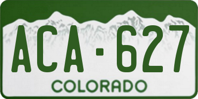 CO license plate ACA627