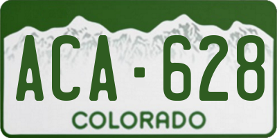 CO license plate ACA628