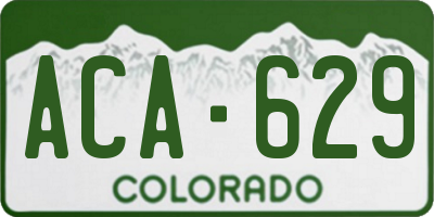 CO license plate ACA629