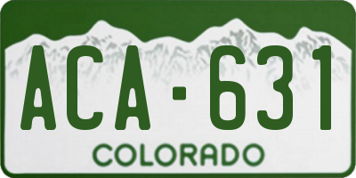 CO license plate ACA631