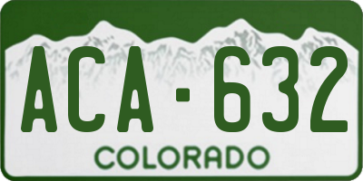 CO license plate ACA632