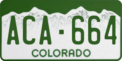 CO license plate ACA664