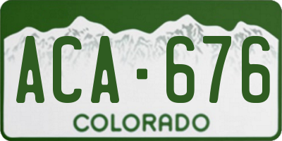 CO license plate ACA676