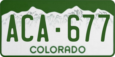 CO license plate ACA677