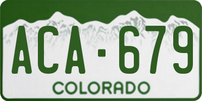 CO license plate ACA679