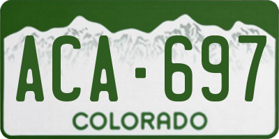 CO license plate ACA697
