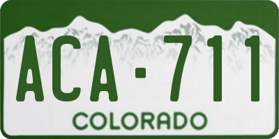 CO license plate ACA711
