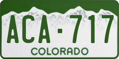 CO license plate ACA717