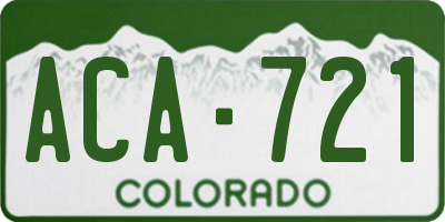 CO license plate ACA721
