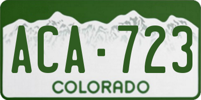 CO license plate ACA723