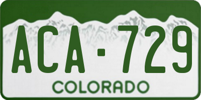 CO license plate ACA729