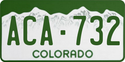 CO license plate ACA732