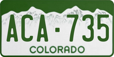 CO license plate ACA735