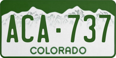 CO license plate ACA737