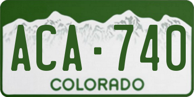 CO license plate ACA740