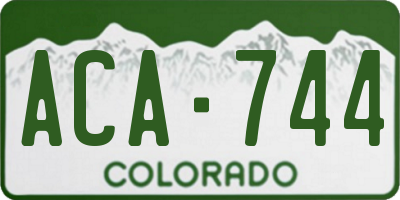 CO license plate ACA744