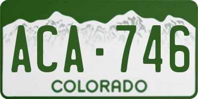 CO license plate ACA746