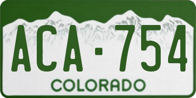CO license plate ACA754