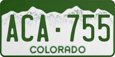 CO license plate ACA755