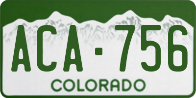 CO license plate ACA756