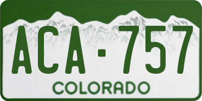 CO license plate ACA757