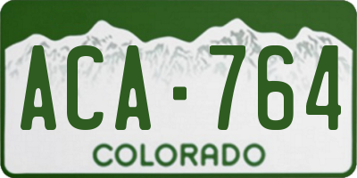 CO license plate ACA764
