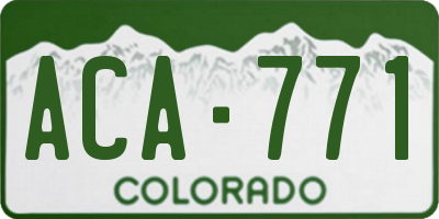 CO license plate ACA771