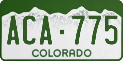 CO license plate ACA775