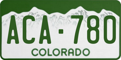 CO license plate ACA780