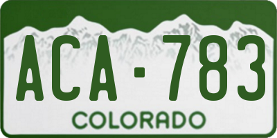 CO license plate ACA783