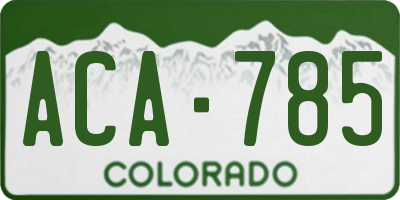 CO license plate ACA785