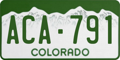 CO license plate ACA791
