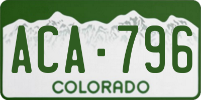 CO license plate ACA796