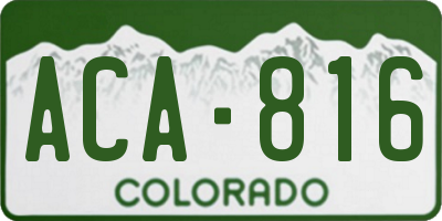CO license plate ACA816