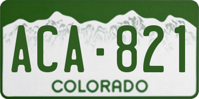 CO license plate ACA821