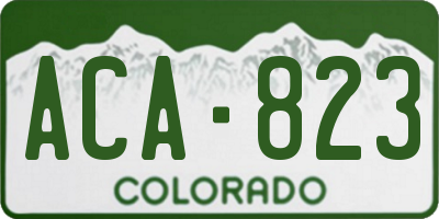CO license plate ACA823