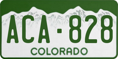CO license plate ACA828