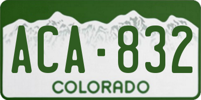 CO license plate ACA832