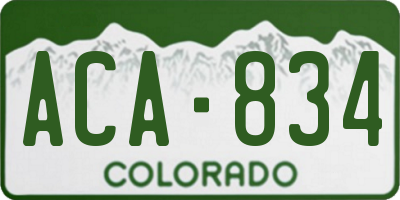 CO license plate ACA834
