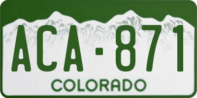 CO license plate ACA871
