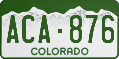 CO license plate ACA876